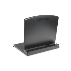 Modularized 43,2cm (19") HD TFT console with 8 port KVM,  RAL 9005 black, FR keyboard