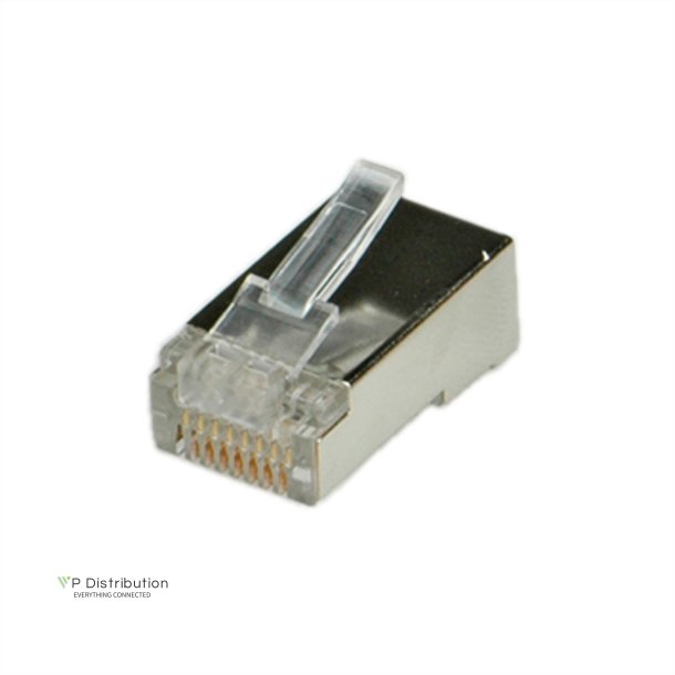 ROLINE Cat.5e (Class D) Modular Plug, 8p8c, STP, for Stranded Wire, 10 pcs.