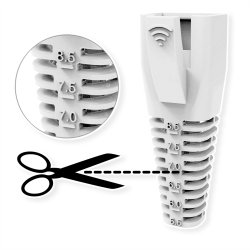 ROLINE Kink Protection Hood for RJ45, cuttable, 10 pcs., grey