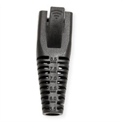 ROLINE Kink Protection Hood for RJ45, cuttable, 10 pcs., black