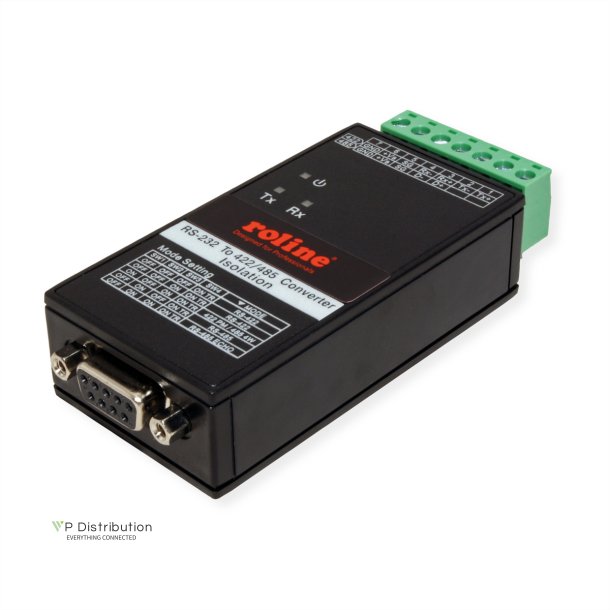 ROLINE Converter RS232 to RS422/485, with Isolation, for DIN Rail