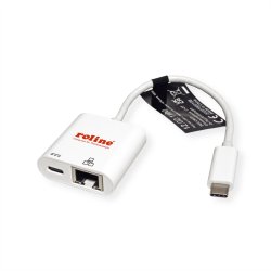 ROLINE USB 3.2 Gen 2 to Gigabit Ethernet Converter, 1x PD Port
