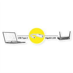 ROLINE USB 3.2 Gen 2 to Gigabit Ethernet Converter