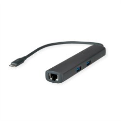 ROLINE USB 3.2 Gen 2 Type C Multiport Docking Station, 8K30 HDMI, 3x USB 3.2 Gen 2(2x A + 1x C), 1x USB Type C PD (Power Delivery), 1x Gigabit Ethernet (2.5 GbE)