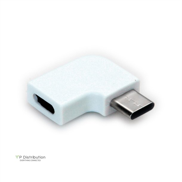 ROLINE Adapter, USB 3.2 Gen 2, Type C - C, M/F, 90&deg; Angled, white