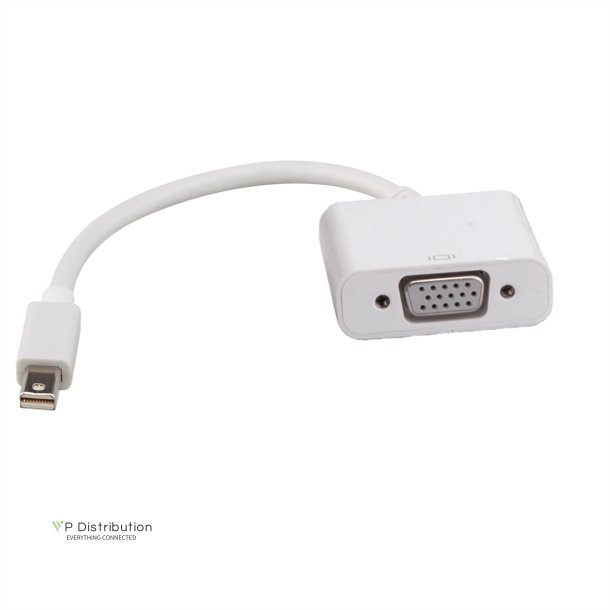 ROLINE Mini DisplayPort-VGA Adapter, Mini DP M - VGA F, white