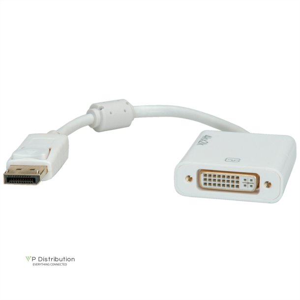 ROLINE 4K DisplayPort-DVI Adapter, DP M - DVI F