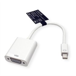 ROLINE Mini DisplayPort-VGA Adapter, v1.2, Mini DP M - VGA F, white