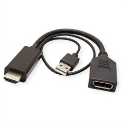 ROLINE 4K Adapter, active, v1.2, HDMI - DP, M/F