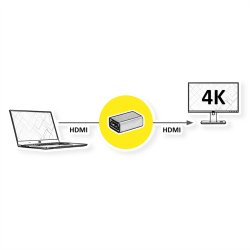 ROLINE GOLD HDMI Adapter, HDMI F - HDMI F