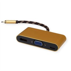 ROLINE GOLD Type C - VGA / HDMI / Type C PD Adapter, M/F