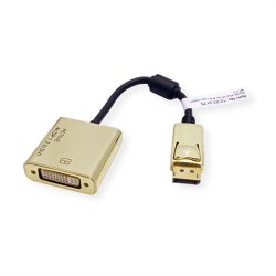 ROLINE GOLD 4K DisplayPort-DVI Adapter, DP M - DVI F