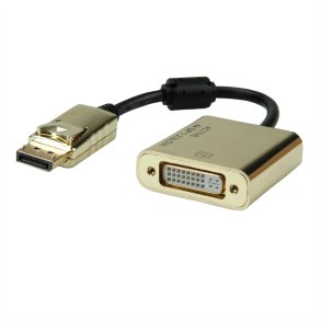 ROLINE GOLD 4K DisplayPort-DVI Adapter, DP M - DVI F