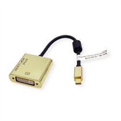 ROLINE GOLD 4K Mini DisplayPort-DVI Adapter, MiniDP M - DVI F
