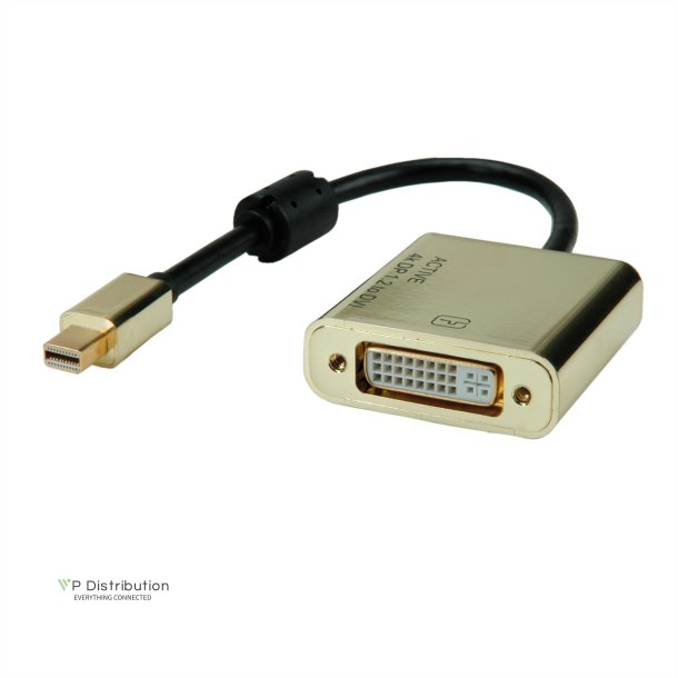 ROLINE GOLD 4K Mini DisplayPort-DVI Adapter, MiniDP M - DVI F