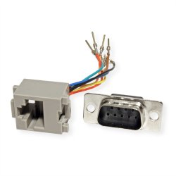 ROLINE DB9 plug - RJ-45 socket 8P / 8C 8-Wire, silver