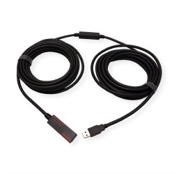 ROLINE USB 3.2 Gen 1 Active Repeater Cable, black, 10 m