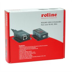 ROLINE USB 2.0 Extender over RJ-45, PoC, 1x USB, max. 50m