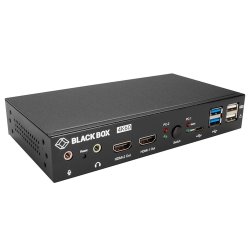 Black Box Kvm Switch, Uhd 4K60, Dual Head, Hdmi, Usb3.1, Type-C, Audio