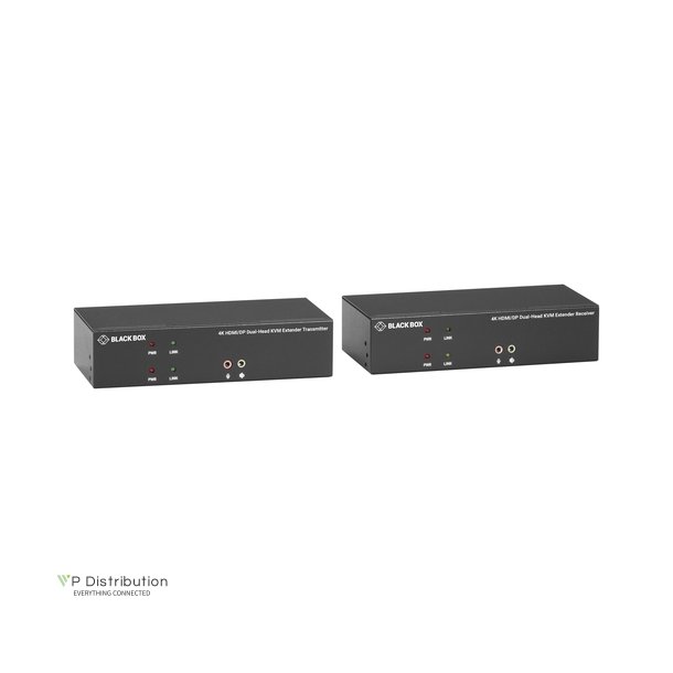 Black Box Kvx Series Hdmi/Displayport Catx Kvm Extender, Dh, Tx+Rx