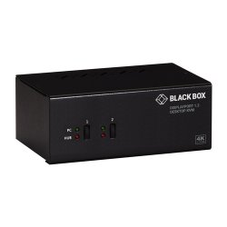Black Box 2 Port, Dual Head, Dp1.2, Usb3, Audio Kvm Switch, Edid