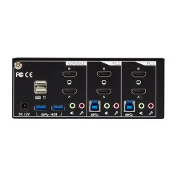 Black Box 2 Port, Dual Head, Hdmi, Usb3, Audio Kvm Switch