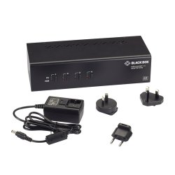 Black Box 4 Port, Dual Head, Dp1.2, Usb3, Audio Kvm Switch, Edid