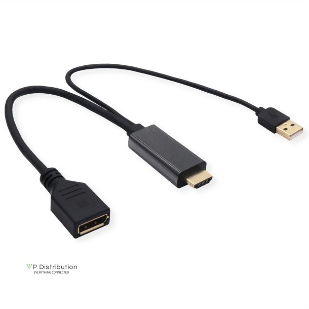 VALUE Cableadapter HDMI - DP, M/F, 0.3m