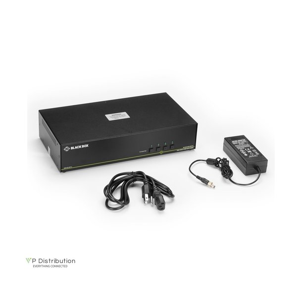 Black Box Secure Kvm Switch, Dh, 4-Port, Dp, Usb