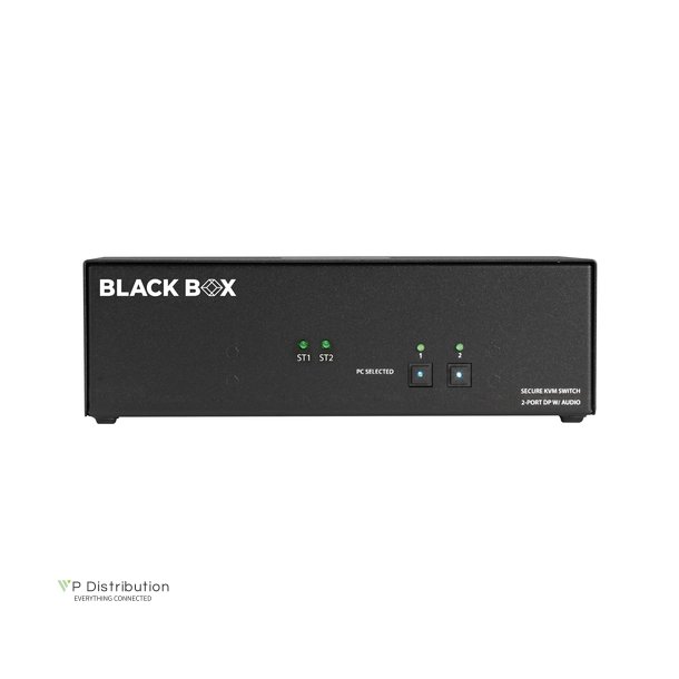 Black Box Niap4 Secure Kvm Switch, Dual Head, 2-Port, Dp