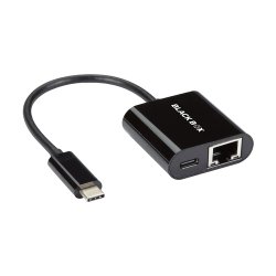 Black Box Usbc To Rj45 Gbe + Usbc 100W Pd Charge Adapter