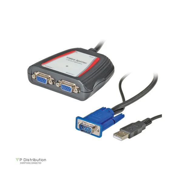 VALUE Portable VGA Video Splitter, 2 - way, 250 MHz