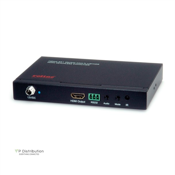 ROLINE HDMI 4x1 QUAD Multi-Viewer with Seamless Switch