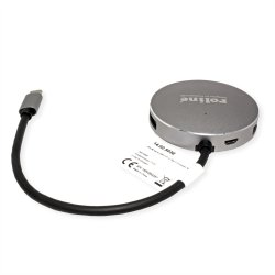 ROLINE USB 3.2 Gen 1 Hub, 4 Ports, Type C connection cable