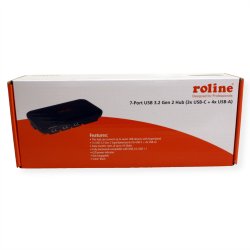 ROLINE USB 3.2 Gen 2 Hub, 7 Ports, (3x Type C + 4x Type A)