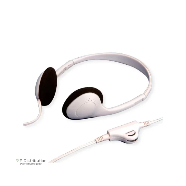 VALUE Stereo Headphone with Volume Control, light grey