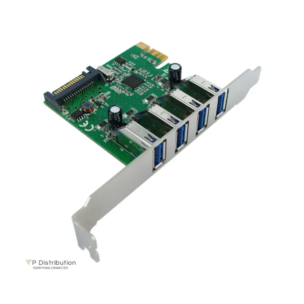 VALUE USB PCI - Express Adapter, 4x USB3.2 Gen1, 5 Gbit/s