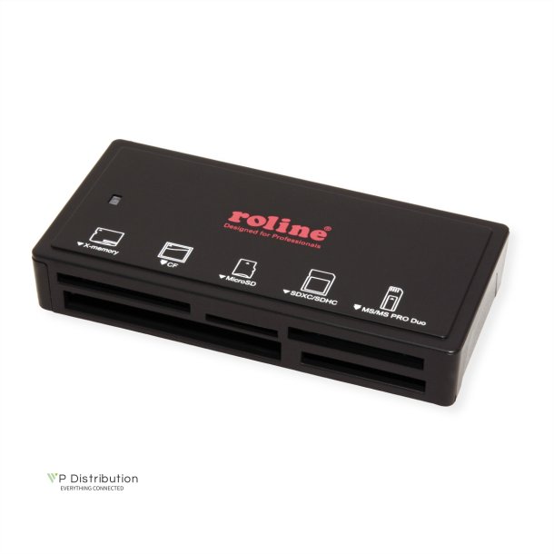 ROLINE USB 3.2 Gen 1 Multi Card Reader, external, black, black