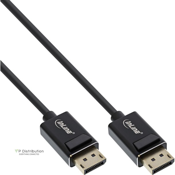 InLine&reg; DisplayPort 2.0 cable, 8K4K UHBR, black, gold-plated contacts, 2m