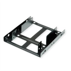 ROLINE HDD/SSD Mounting Adapter, 3.5 inch frame for 2x 2.5 inch HDD/SSD, metal, black
