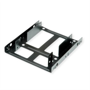 ROLINE HDD/SSD Mounting Adapter, 3.5 inch frame for 2x 2.5 inch HDD/SSD, metal, black