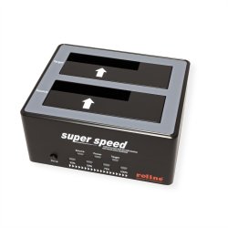 ROLINE 2.5" / 3.5" SATA HDD/SSD Docking Station, USB 3.2 Gen 1, HDD Clone-Function