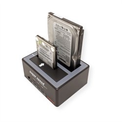 ROLINE 2.5" / 3.5" SATA HDD/SSD Docking Station, USB 3.2 Gen 1, HDD Clone-Function