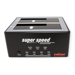 ROLINE 2.5" / 3.5" SATA HDD/SSD Docking Station, USB 3.2 Gen 1, HDD Clone-Function