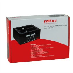 ROLINE 2.5" / 3.5" SATA HDD/SSD Docking Station, USB 3.2 Gen 1, HDD Clone-Function