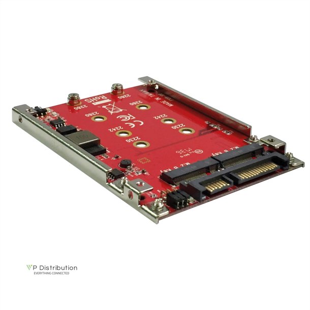 ROLINE M.2 to SATA III SSD H/W adapter, 2x M.2 NGFF SSD, bootable and RAID-capable