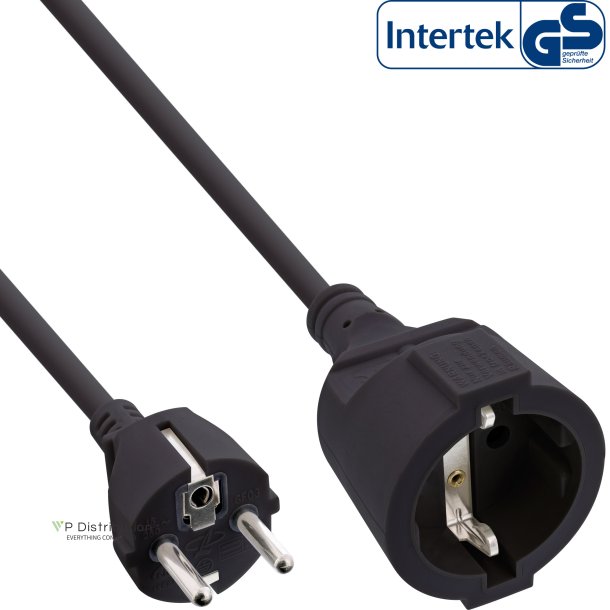 InLine&reg; Power Extension Cable Type F black 2m