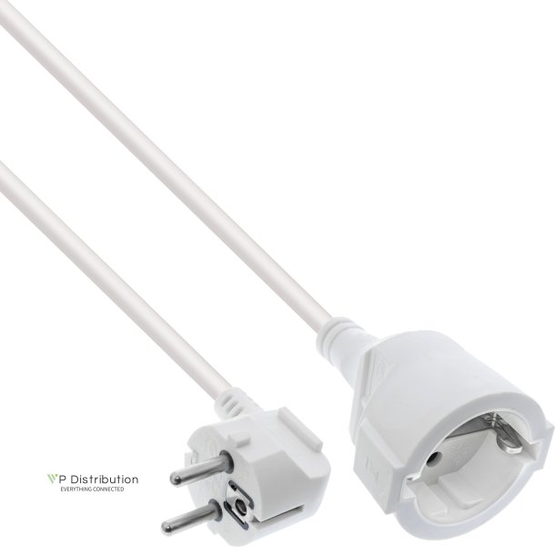 InLine&reg; Power Extension Cable angeld Type F white 20m