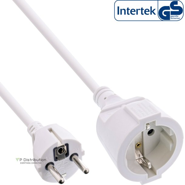 InLine&reg; Power Extension Cable Type F white 2m