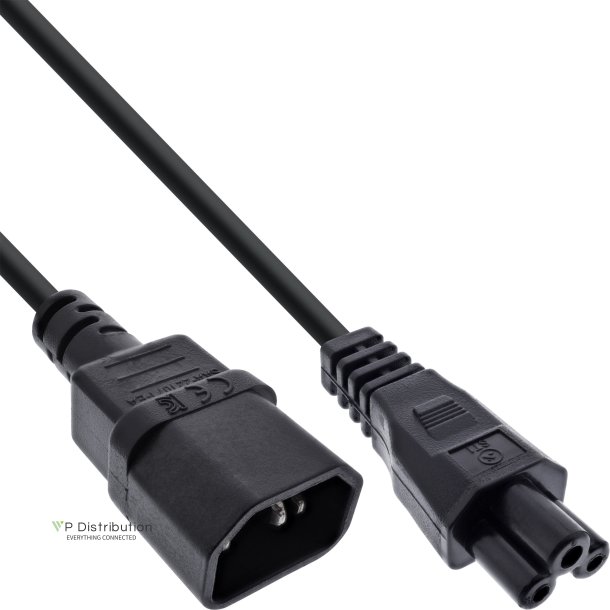 InLine&reg; Power cable, C14 socket to C5 connector, black, 5m